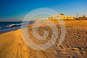 The beach at sunrise at Edisto Beach, South Carolina.