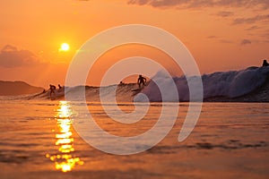 Beach sunrise in Japan, Chiba, Land of the rising sun, Hebara beach is famous for being one of the first places to see the sun ris