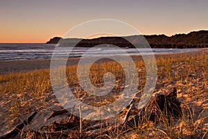 Beach sunrise scene , ocean