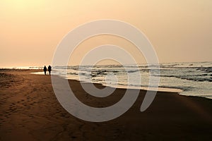 Beach at sunset