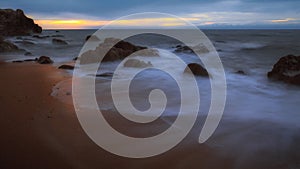 Beach at sunset