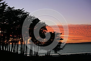 Beach at sunset