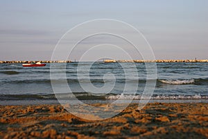 Beach at sunset, Adriatic Sea