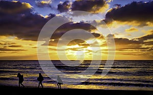 Beach at Sunset, Del Mar, California