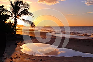 Beach sunset in Guadeloupe