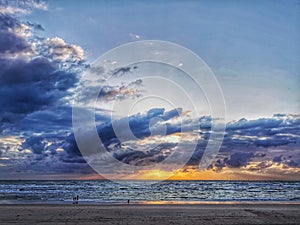 Beach sunset at Heemskerk