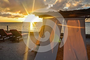 Beach sunset at Holbox Island