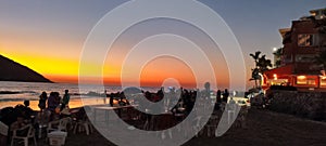Beach Sunset at MazatlÃ¡n, Sinaloa Mx.