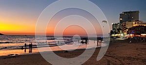 Beach Sunset at MazatlÃ¡n, Sinaloa Mx.