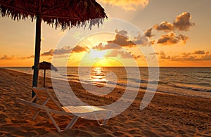 Beach at sunset, Varadero