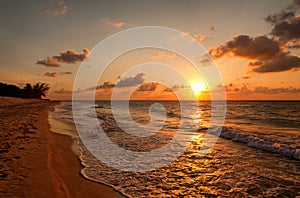 Beach at sunset, Varadero