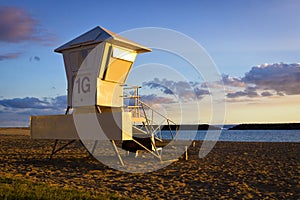 Beach sunset waikiki hawaii