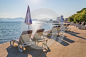 Beach in Supetar on island Brac