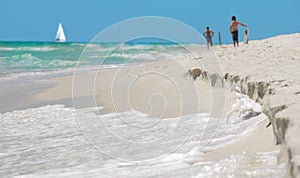 Beach Surf and Vacationers