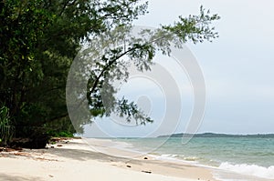 Beach in surroundings of a Sihanoukville holiday resort in Cambodia