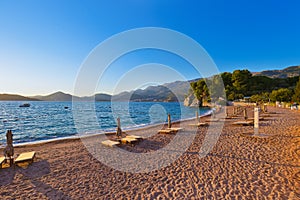 Beach in Sveti Stefan - Montenegro