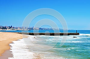 Beach of Tamariz in Estoril, Portugal