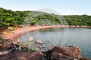 The beach on the Tanganyika Lake in Kigoma city, Tanzania.