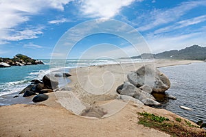 Beach at Tayrona National Park Santa Marta in Colombia