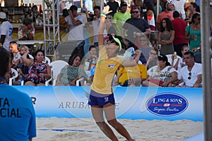 Beach tennis at aruba