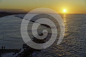 Beach of Termoli, city in Campobasso province, Molise, Italy