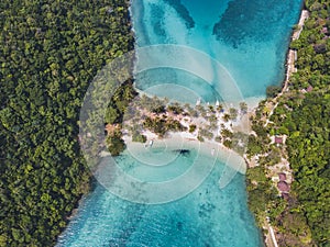 beach in Thailand, aerial view of Ko Ngam island near Koh Chang, Trat