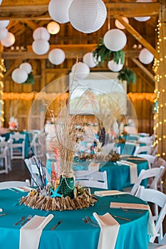 Beach Themed Ocean Wedding Reception Decorations