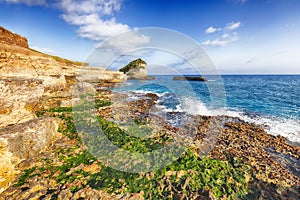 Beach Torre Sant`Andrea and islet Scoglio the Tafaluro photo