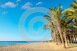 Beach in Torremolinos. Andalusia, Spain