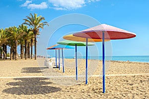Beach in Torremolinos. Malaga province, Costa del Sol, Andalusia photo