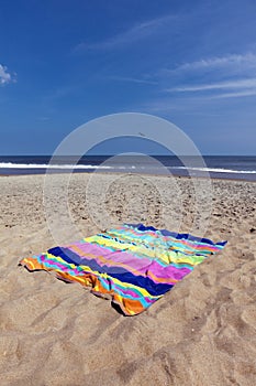 Beach Towel on Atlantic Ocean Beach