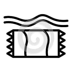 Beach towel icon outline vector. Sand top view