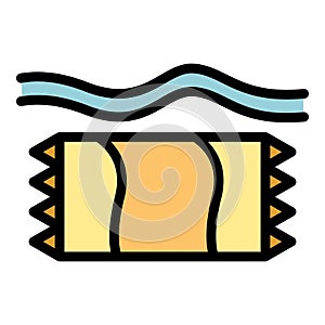 Beach towel icon vector flat