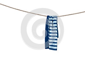 Beach towel on rope