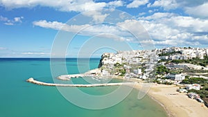 The beach and town of Peschici