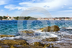 Beach town of Rovinj in Croatia.