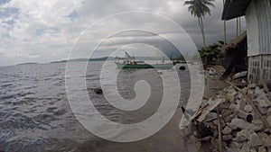 Beach in the town of Sihanoukville in Cambodia