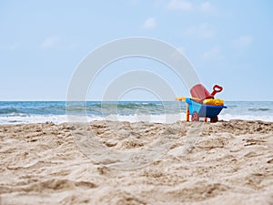 Beach Toys on Sand Summer Holiday Travel outdoor