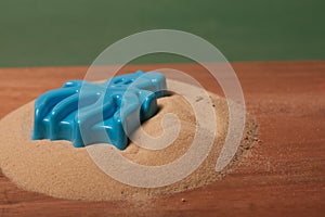 Beach toys with sand