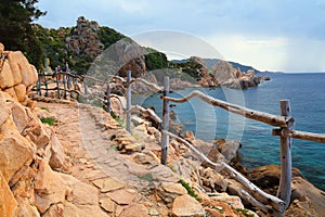 Beach trail in Costa Paradiso, Sardinia