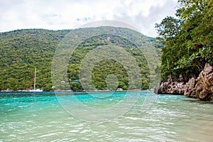 Beach and tropical resort, Labadee island, Haiti.