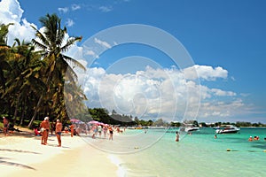 On beach of Trou aux Biches, Mauritius