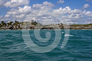 Beach by Tulum Ruins, Quitanaroo Roo, Mexico photo