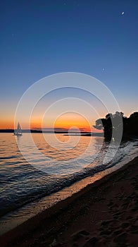 Beach Twilight Stars Appearing