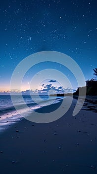 Beach Twilight Stars Appearing