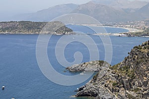 Beach and Tyrrhenian Sea, coves and promontories overlooking the sea