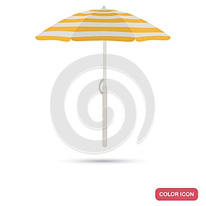 Beach umbrella color flat icon for web and mobile design