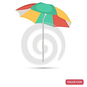 Beach umbrella color flat icon for web and mobile design