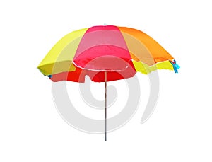 Beach umbrella isolated on white background