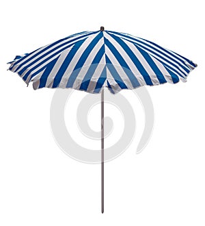 Beach umbrella - Light blue-white striped